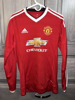 Manchester United FC 15/16 Home Jersey / Long Sleeve / Size Small