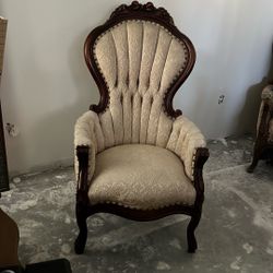 1960 Vintage Kimball Victorian Mahogany  Ladies Parlor Chair 