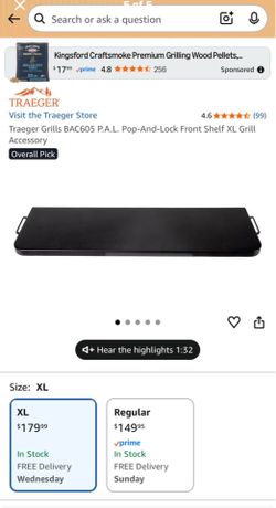 Retails for $179!!New in Box Traeger Grills  P.A.L. Pop-And-Lock Front Shelf XL Grill Accessory
