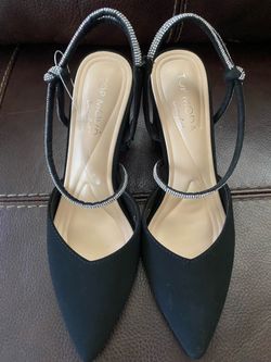 Dressy pointy black heels