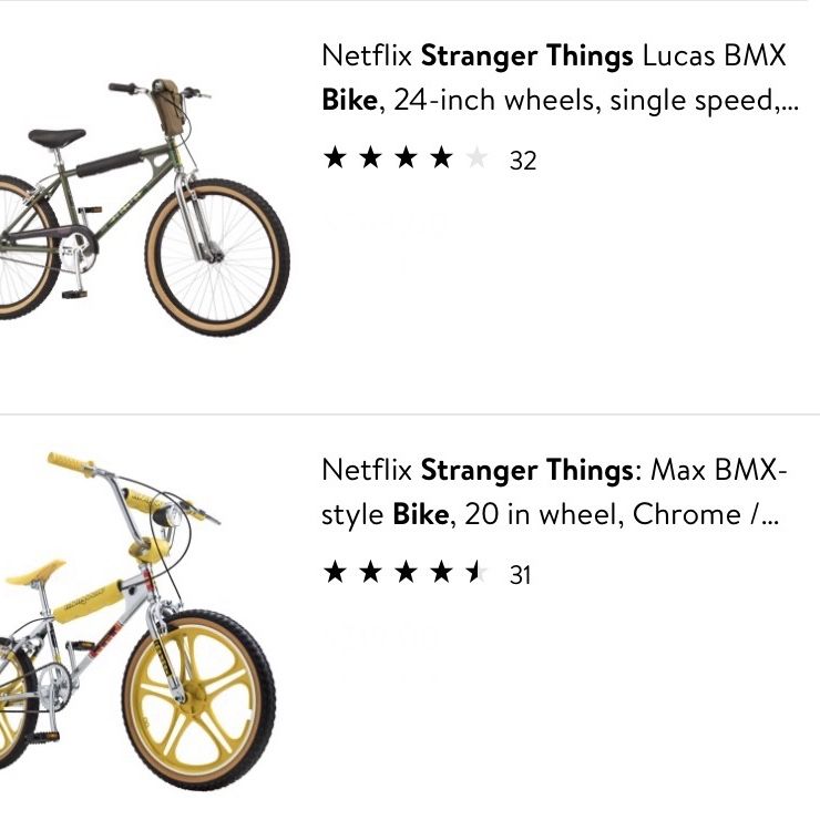 Netflix stranger unsterile things max bmx style bike