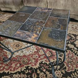Two Ashley Furniture Tile End Tables 