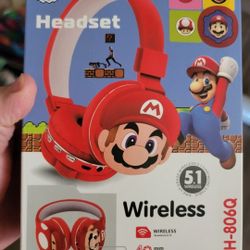 Super Mario Brothers Bluetooth Red Headsets Brand New