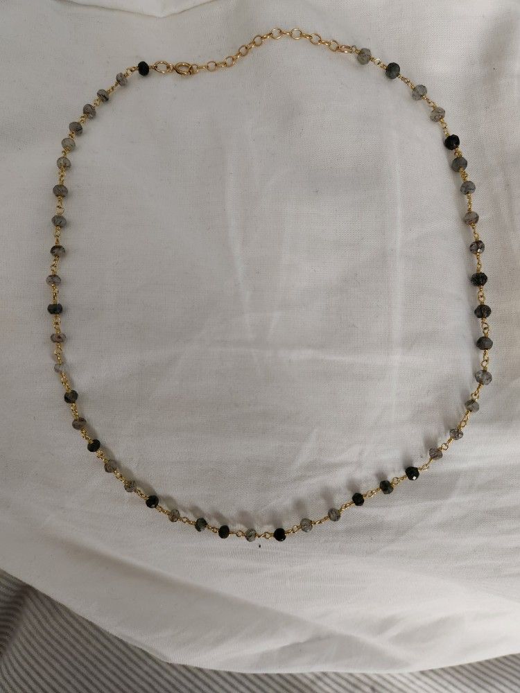 14 Karat Gold Beaded Necklace
