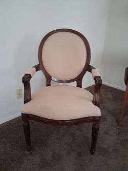 French Style Upholstered Accent Armchair