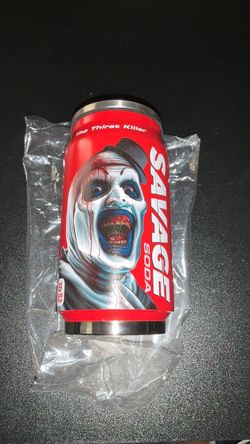Savage Soda Terrifier Art the Clown Can Tumbler