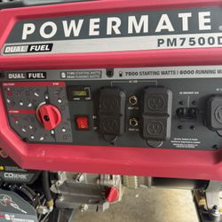 Generator ( Power Mate  Pm 7500 ) 110 And 220 