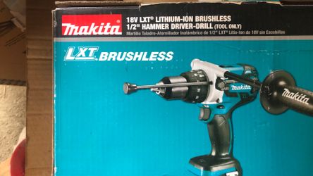Makita 18V LXT LITHIUM -ion brushless 1/2” HAMMER DRIVER DRILL (TOOL ONLY)