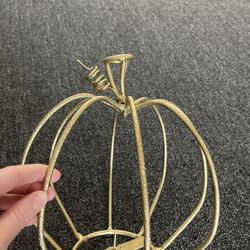 Really nice gold pumpkin candle holder 