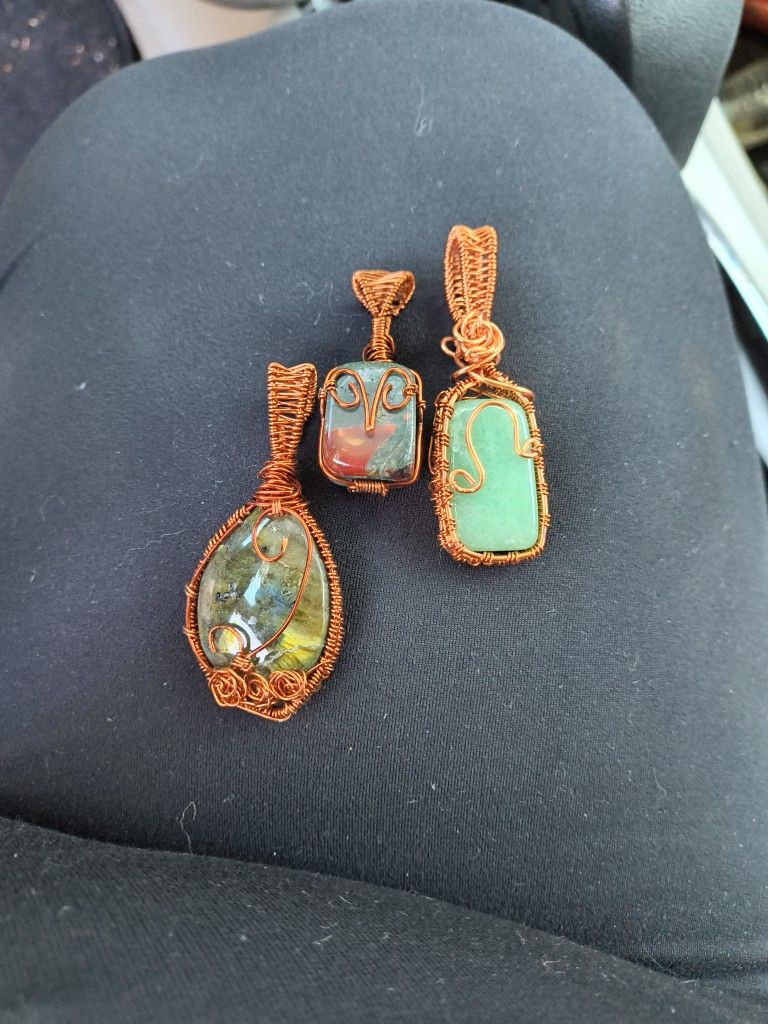 Gorgeous Wire Wrapped Pendants