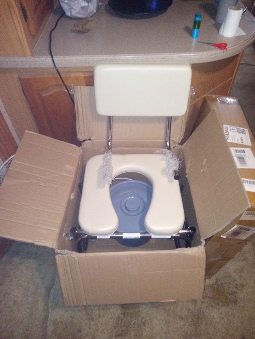Medline Padded Drop Arm Commode. BRAND NEW
