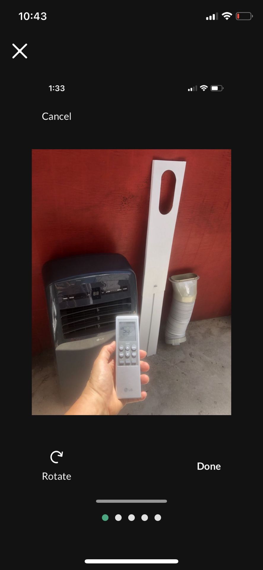 Like New LG Portable Air Conditionerm 12000 BTU looks New Tested Works Perfectly when you come ill fully test it for you