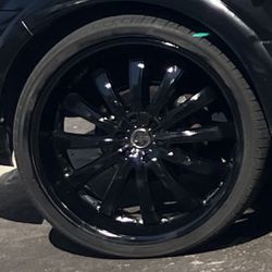 26” Versante 12 Spoke Matte Black Rims / Wheels - 6 Lug Ford/Lincoln