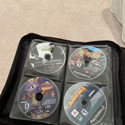 disc case of 40 playstation games!!