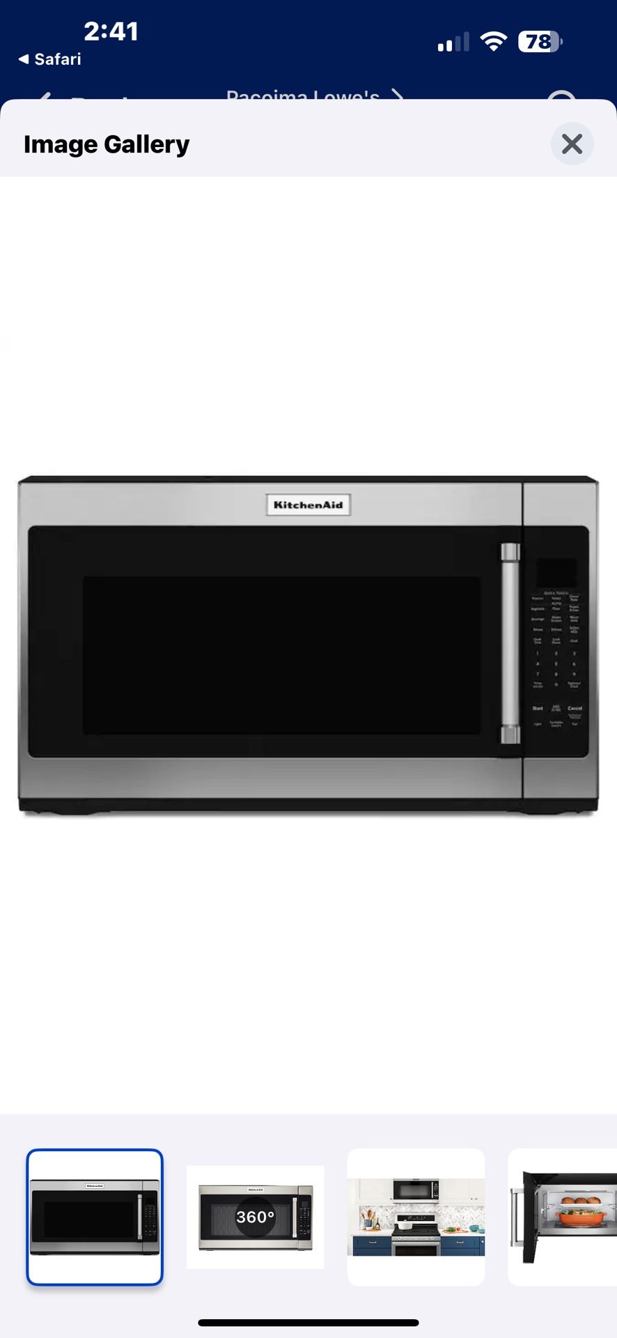NEW KITCHEN AID OVER THE RANGE MICROWAVE WITH A ❤️ 5 YEAR EXTENDED WARRANTY FULLY TRANSFERABLE ❤️ Missing Mounting Screws. 5/18/25