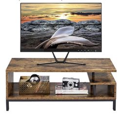 55in TV Stand/Coffee Table - Rustic Brown