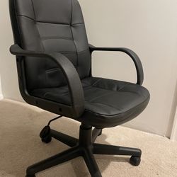 Office Chair Bonded Leather Black - Room Essentials™ 