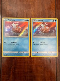 Pokemon Magikarp 8/18 Detective Pikachu Common Holo Lot of 2 NM
