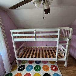 White Twin Bunk Bed