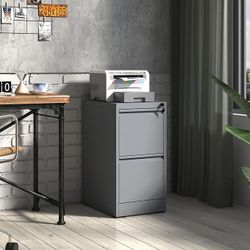 New In Box Metal File Cabinet with 2 Drawer Heavy Duty Home Office Steel Vertical Filing Lockable Cabinets for Legal/Letter Size,Assembly Required 
