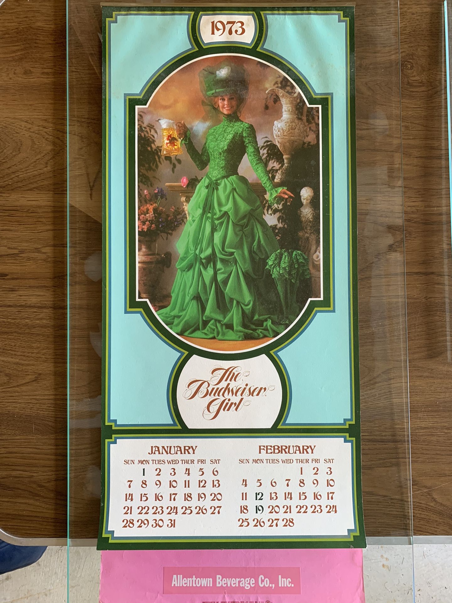 1973 Budweiser Girl Calendar