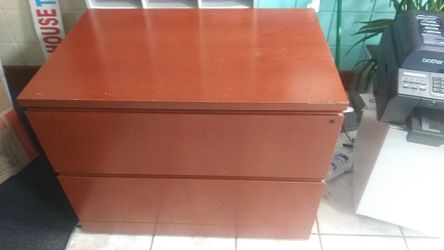 Solid wood filing cabinet