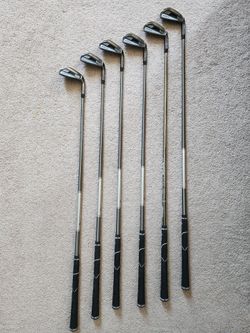 RH Adams Idea Pro a12 Forged Black Iron Set 5-PW Stiff Flex Aerotech Shafts