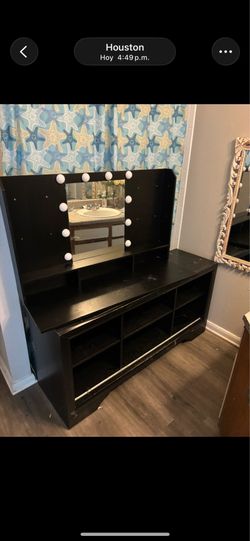 TV STAND + VANITY TABLE ON TOP!