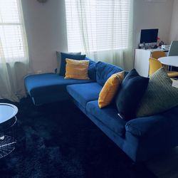 Casa Andrea Milano Modern Velvet Fabric Sectional Sofa, L-Shape Couch with Extra Wide Chaise Lounge