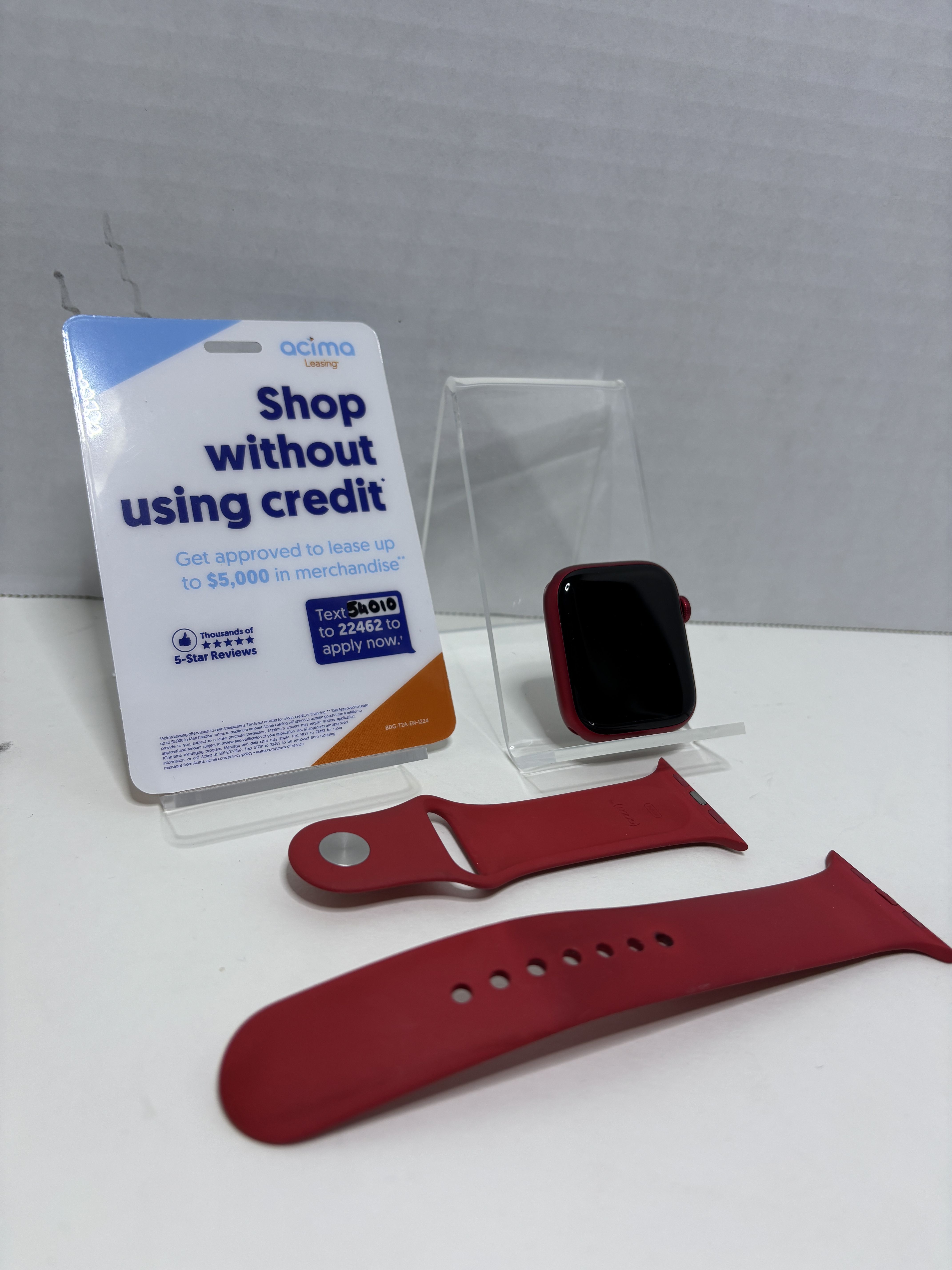 Apple Watch Series 9 WIFI+LTE 45mm, Red Aluminum Case, Red Band