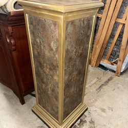 Gold Textured Plant Stand
