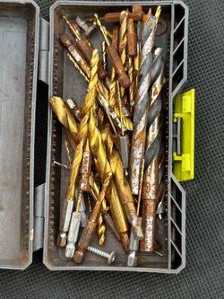Mixed Drill Bit Lot with Case