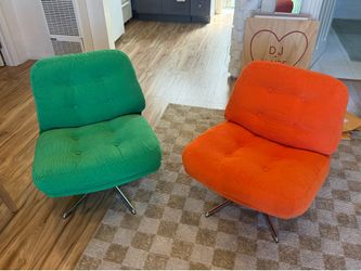 Two IKEA Dyvlinge Chairs (Orange & Green)!