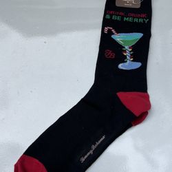 Tommy Bahama "Drink, Drink & Be Marry” Men's Casual Black Socks OSFM