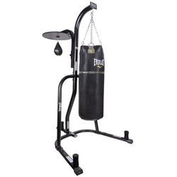 Everlast Dual Station Steel 100 Lb Punching and Speed Bag Stand, Black


