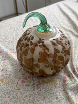 Glass blown pumpkin