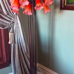 Meyda Tiffany Amber Collection | Bronze | 12 Light Floor Lamp