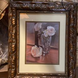 WHITE ROSES PAINTING
