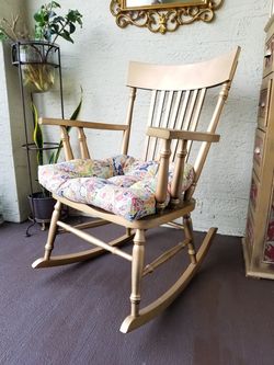 Golden Vintage Rocking Chair