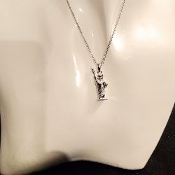925 Sterling Silver Statue Of Liberty 3D Pendant 