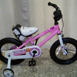 Brand New 14" Freestyle Girls Bike Royal Baby with Training Wheels

