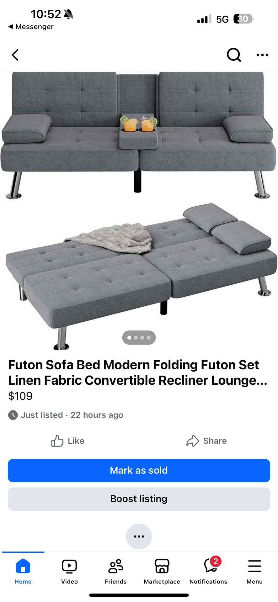 futon Folding Sofa