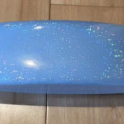 NEW Blue Holographic Eye Glasses Hard Case