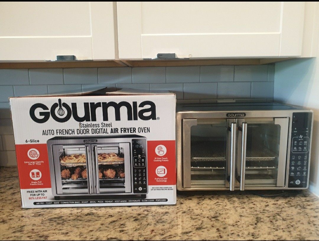 pickup from lebnonTN 37087..Gourmia Digital Oven with Air Fryer 24 Liters Stainless Steel with box....pet n smoke free home..excellent Condition