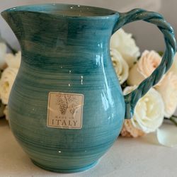 New Italian Ceramic Pitcher Made in Italy