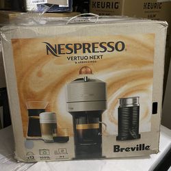 Nespresso Vertuo Next Coffee Espresso Machine by Breville Light Grey