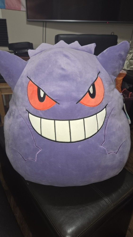 Pokémon Squishmallows Gengar 20 inch Plush Toy. Pokemon XL Gengar