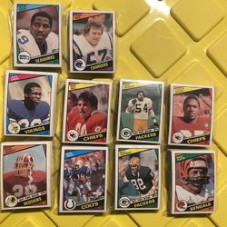 1984 Vintage Football Cards 10 Stacks/bag