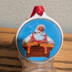 1995 Christmas Ornament Norman Rockwell JC Penney "Checking His List"