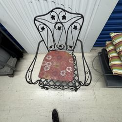 Cast Iron Chair With Cushions